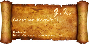 Gerstner Kornél névjegykártya