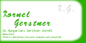 kornel gerstner business card